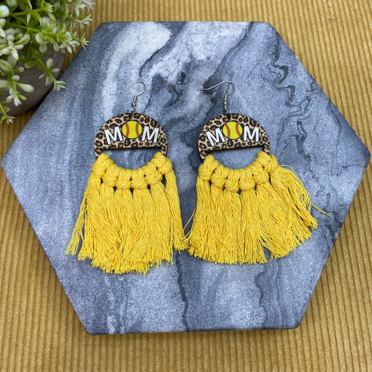 Softball Earrings